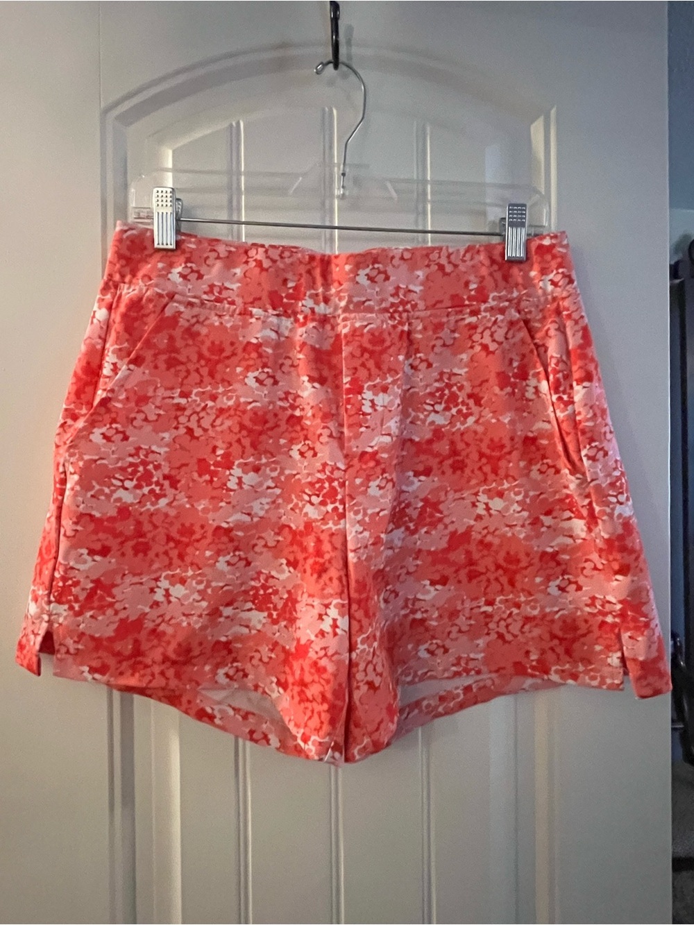bcg Coral Floral Print 5” Pull-on Shorts, size Medium